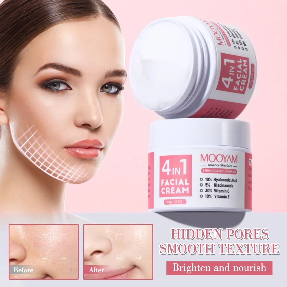 Crème hydratante visage anti-âge à l'acide hyaluronique